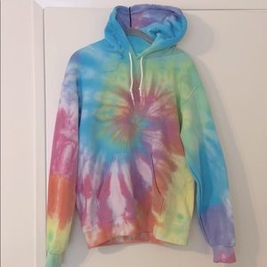Rainbow Tie-dye Sweatshirt NEW -S